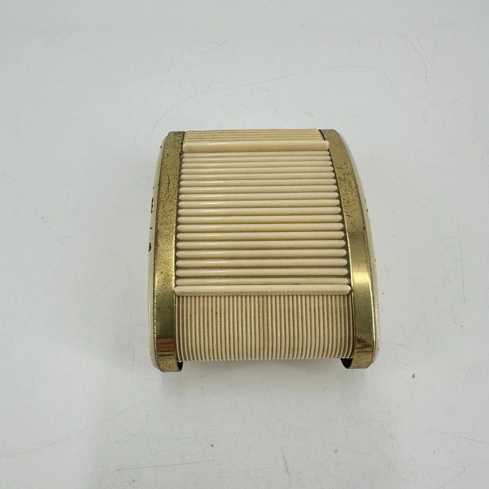 Vintage Westclox Travel Alarm Clock Gold Tone Cream Wind Up MCM Working